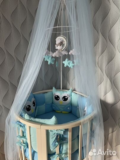 Мобиль на кроватку из фетра