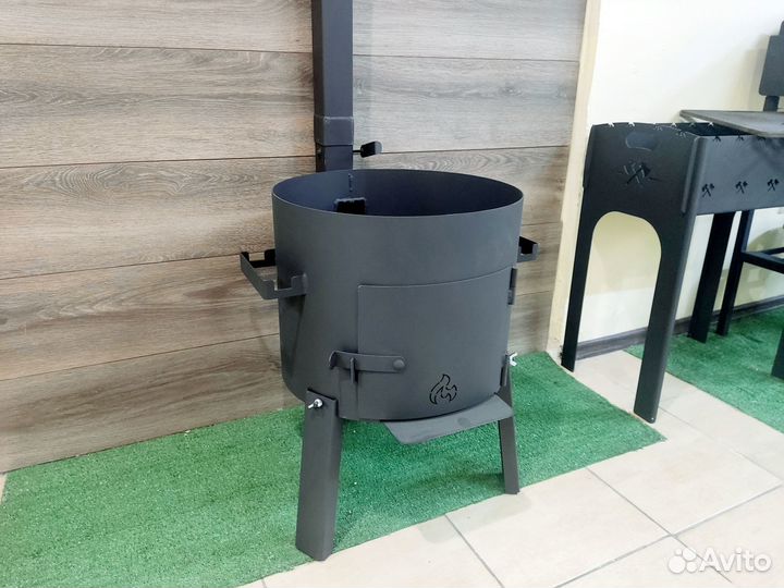 Печь с трубой для казана 12-16 литров