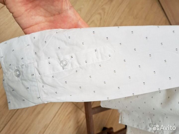 Рубашка белая на мальчика, р.134-140