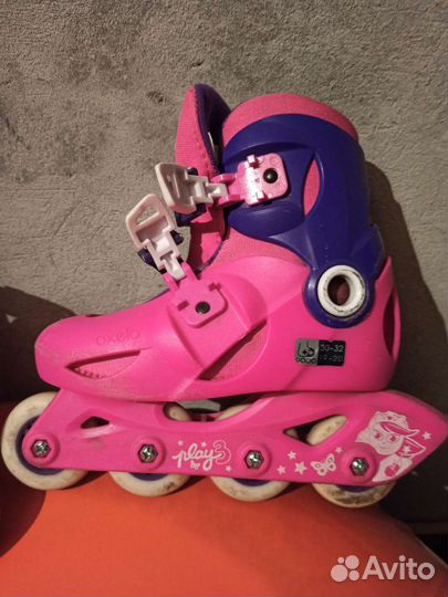 Роликовые коньки детские+защита