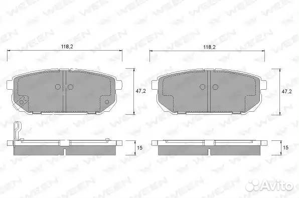 Колодки тормозные дисковые задние