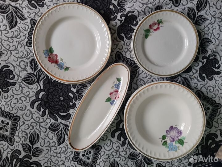 Столовый сервиз фарфор СССР тарелки чайный много