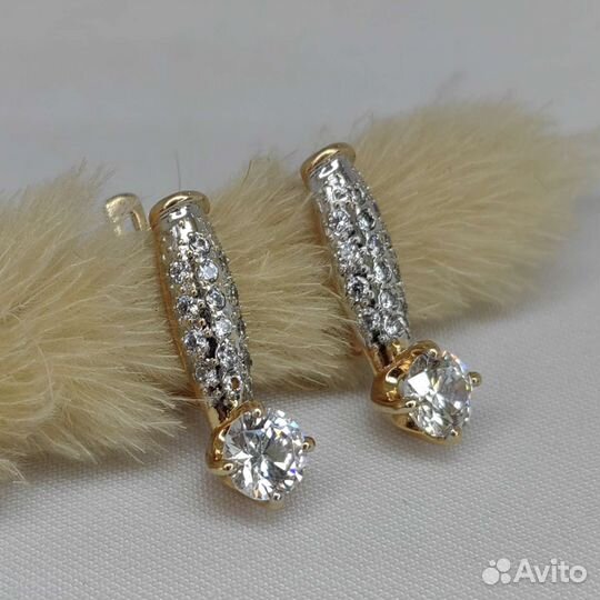 Серьги золото 585 проба № 063669