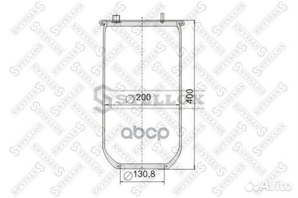 90-08870-SX пневмопод. без стак.h400 3шт.M10 1