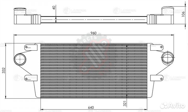 Онв (радиатор интеркулера) для автомобилей газ 330