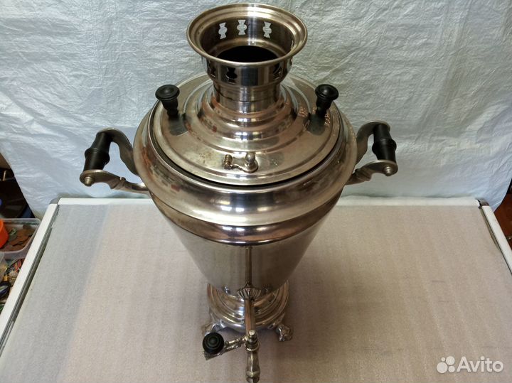 Самовар угольный рюмка СССР 6,5 л. Рабочий