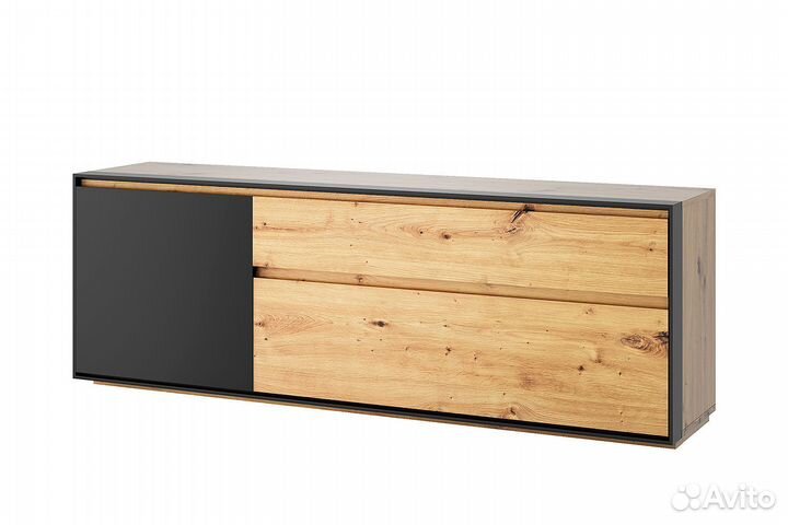 Bosco, Тумба RTV 2D1S. Цвет дуб артисан / черный