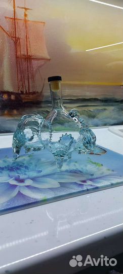 Штоф стеклянный Бык