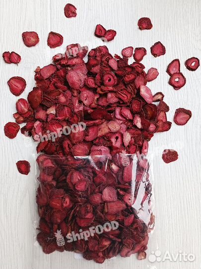 Клубника сушеная без сахара фруктовые чипсы 500г