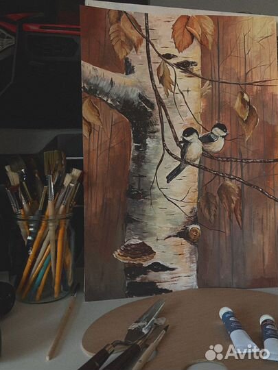 Картина птицы