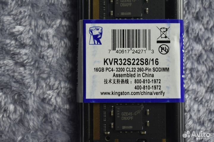 Kingston DDR 4 sodimm 16 GB Новая, с Гарантией