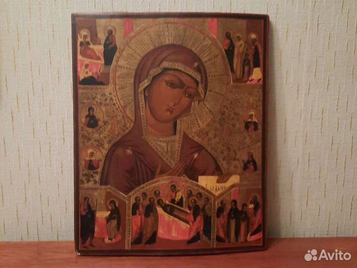 Шикарная икона 54*44 без реставрации, Деисусный чи