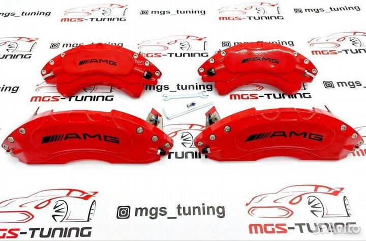 Накладки на суппорта AMG металл GLE W166 AMG пакет