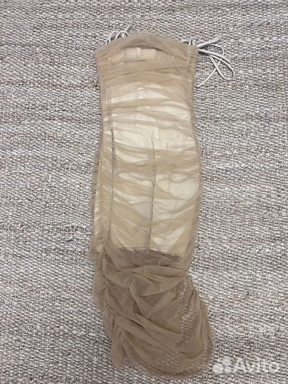 Платье бежевое