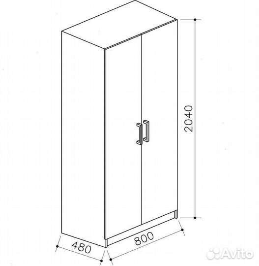 Шкаф Рик 800 распашной новый