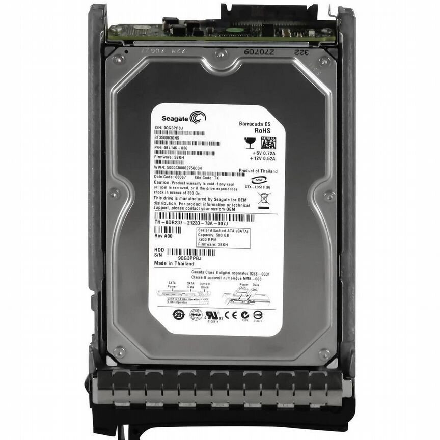 [DR237] Жесткий Диск Dell 500gb Sata3 3,5" Hdd Dr237