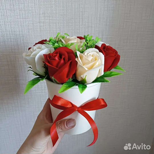 Букет из мыльных роз