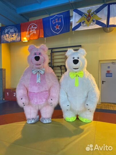 Белый медведь поздравление, ростовые куклы
