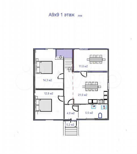 Дом 108 м² на участке 10,5 сот.