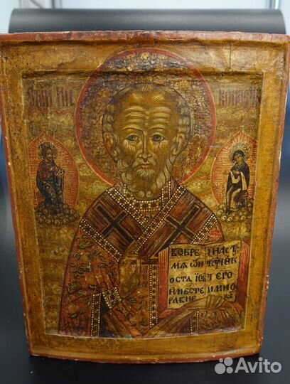 Икона Святой Николай Чудотворец ковчег 19 век