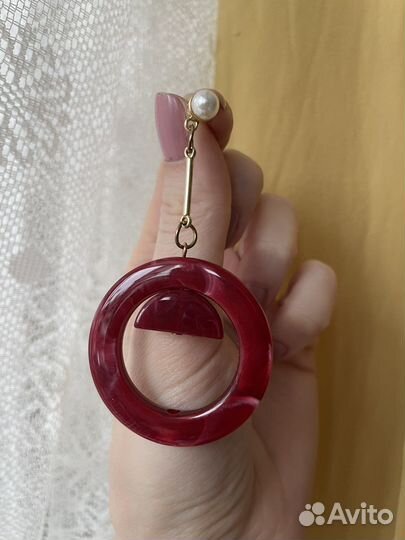 Серьги пластик