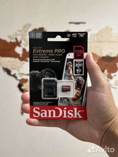 MicroSD+Adapter SanDisk Extreme Pro 200MB/S 128Gb