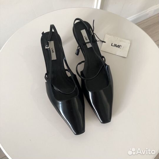 Туфли мюли слингбэки 38 lime новые