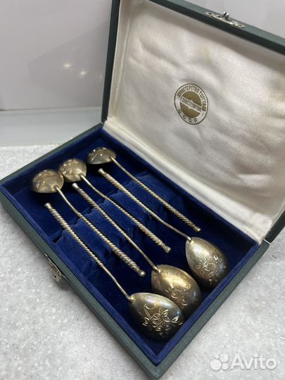 Набор ложек серебро 875