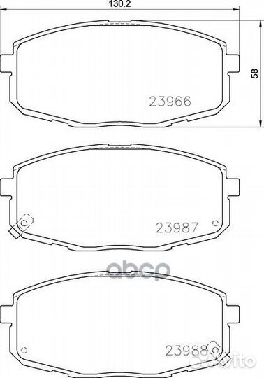 Колодки тормозные дисковые перед NP6023 NIS