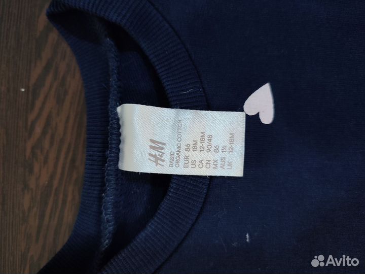 Платье для девочки hm теплое 86