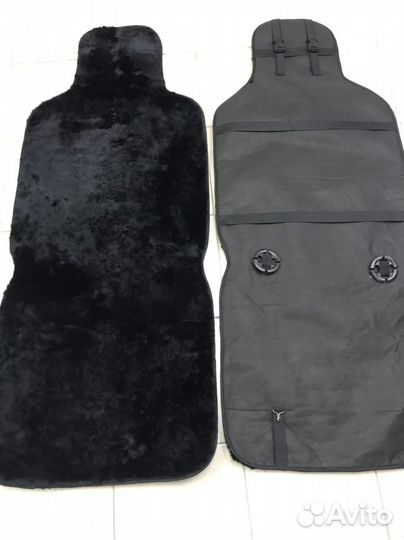 Меховые накидки на сидения черная