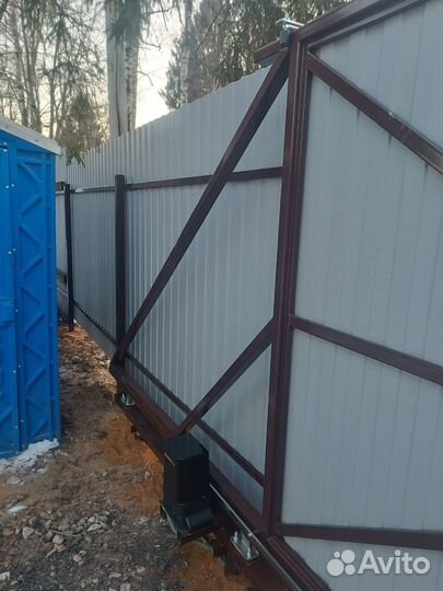 Откатные ворота под ключ с установкой