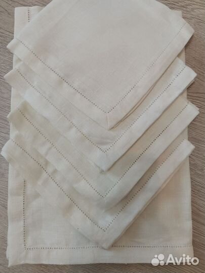 Комплект льняной: скатерть с салфетками
