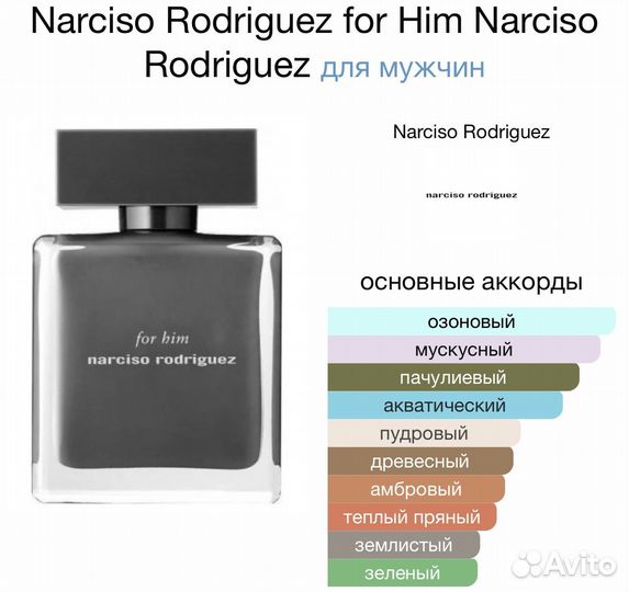 Туалетная вода Narciso Rodriguez for Him