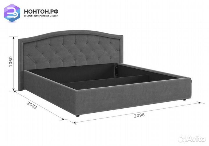 Кровать Верона 1.8 м темно-коричневая