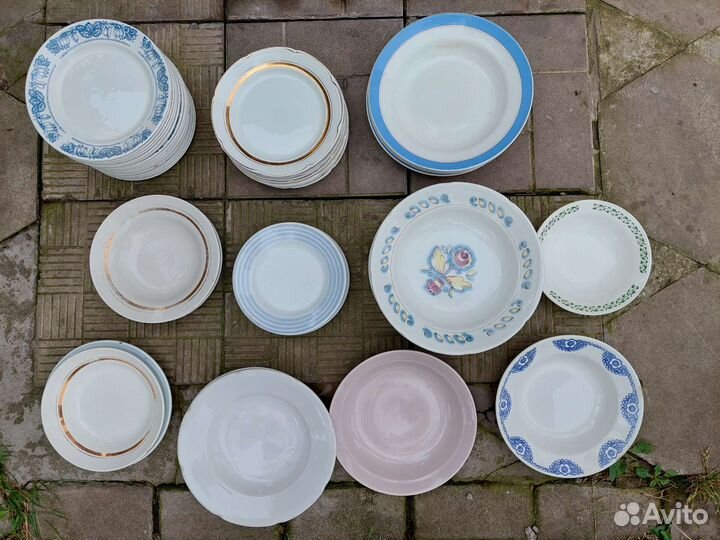 Тарелки СССР разные 60 шт