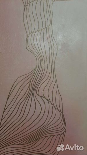 Интерьерная картина маслом с поталью 70 на 90