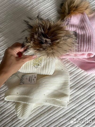 Шапка и снуд детская, 2-3г