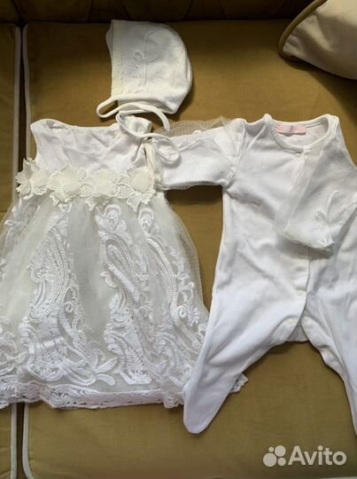 Комплект на выписку крещение choupette