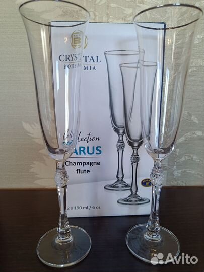 Бокалы для шампанского crustalite bohemia Parus