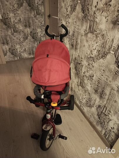 Велосипед с крышей и родительской ручкой