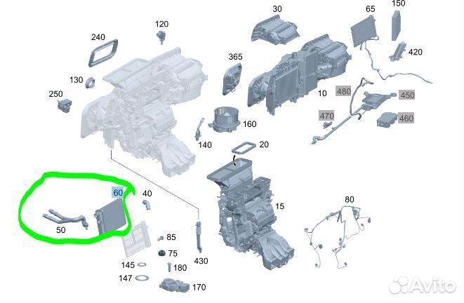 Радиатор отопителя (печки) Mercedes-Benz Gle 450