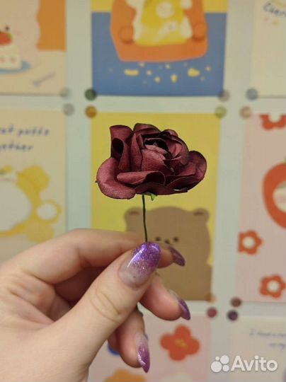 Декоративные цветы 20 шт. скрапбукинг, рукоделие