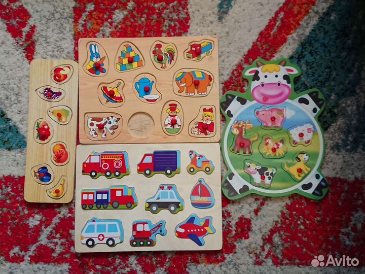 Развивающие пазлы-вкладыши пакетом