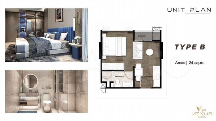 Квартира-студия, 24 м² (Таиланд)