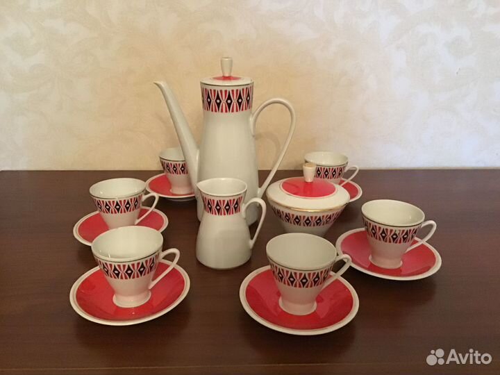 Сервиз кофейный фарфоров. Freiberger Porzellan гдр