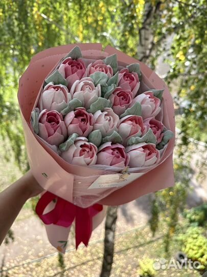 Зефирные букеты,зефирные цветы