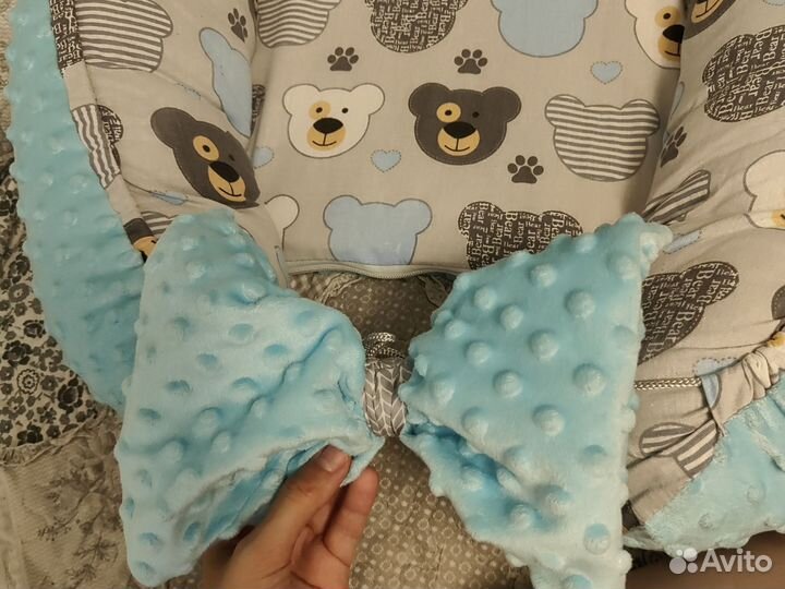 Кокон гнездышко с матрасом для новорожденных