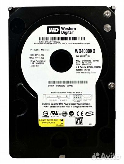 Жесткий диск Western Digital WD4000KD 400Gb SATA