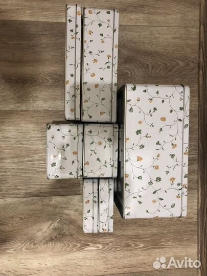 Набор жестяных контейнеров flaten lkea